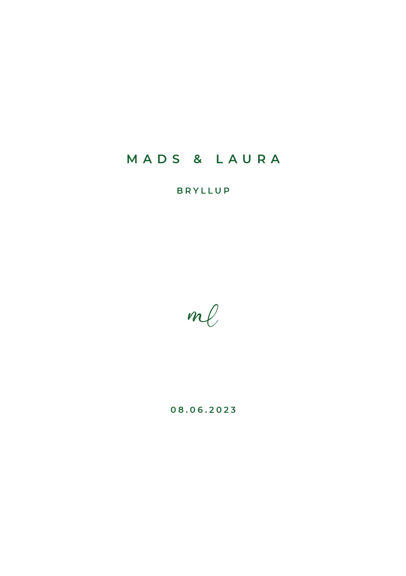 Bryllup - Mads & Laura Bryllupsinvitation
